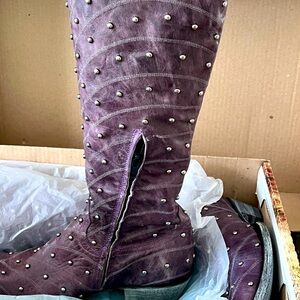Old Gringo Knee High purple boots Never worn NIB